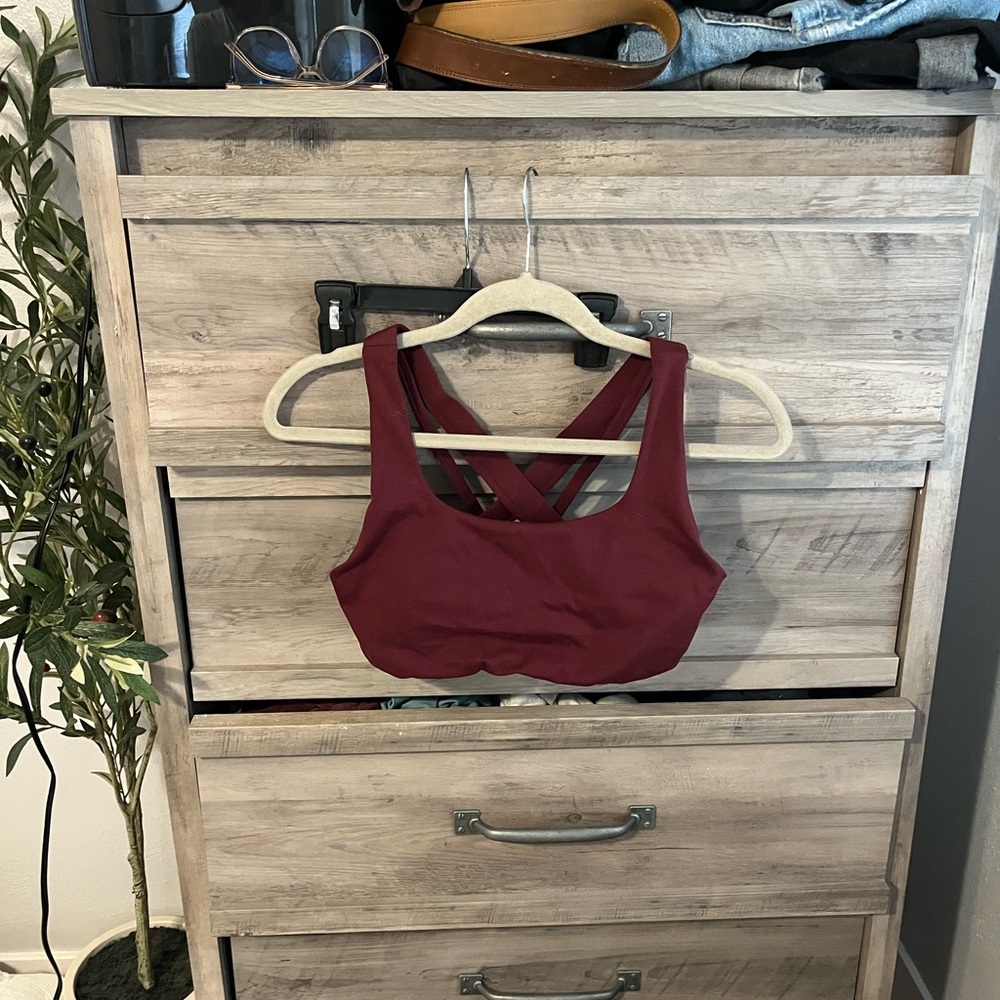 Senita Athletics Maroon Sports Bra
